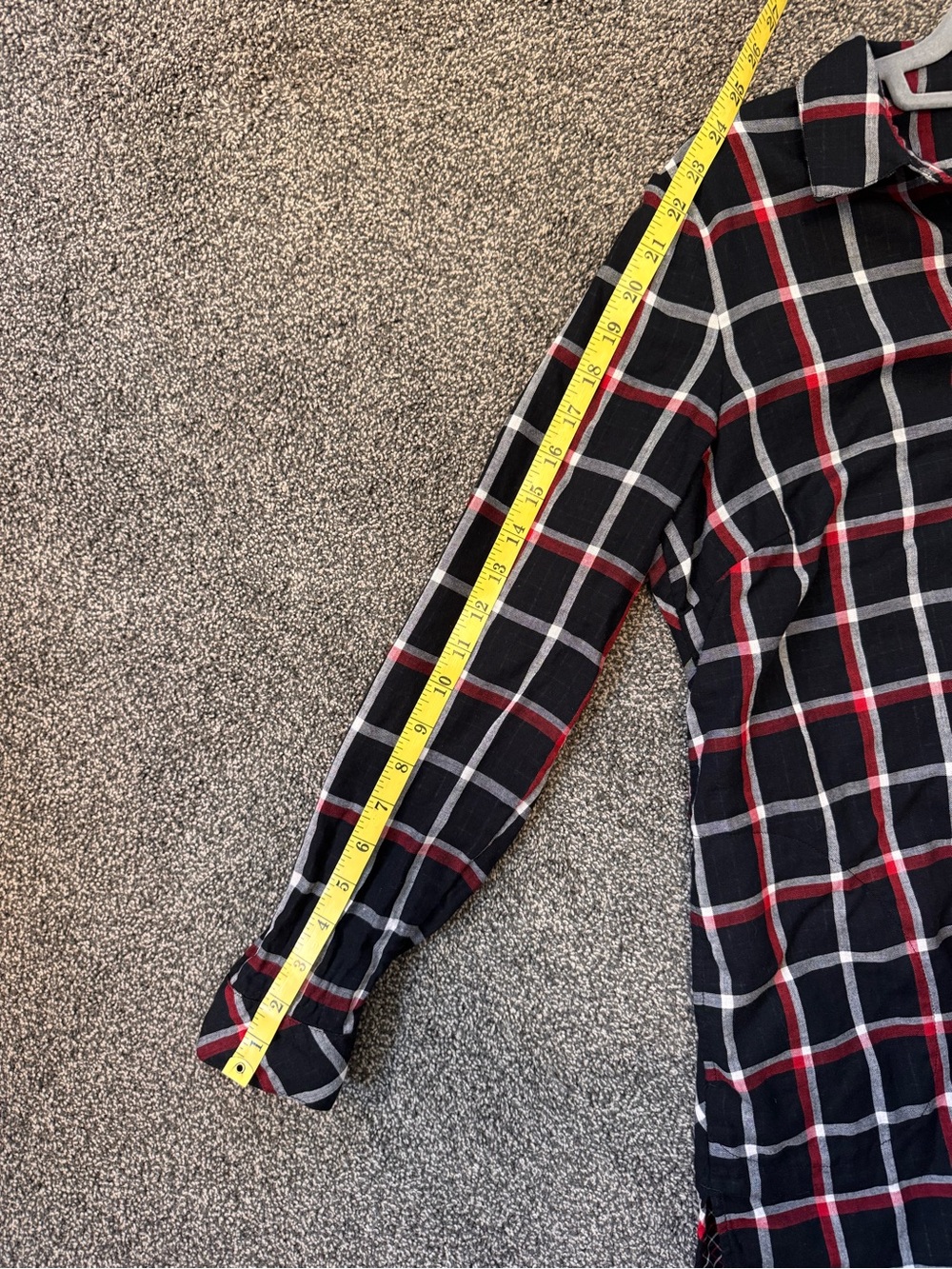 J Jill Woman’s Black Red Plaid Button Down Size Medium- Based on Measurements - Picture 7 of 11